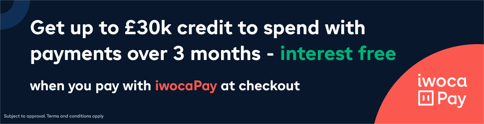 iwocaPay — up to £30,000 credit, payments over 3 months interest-free