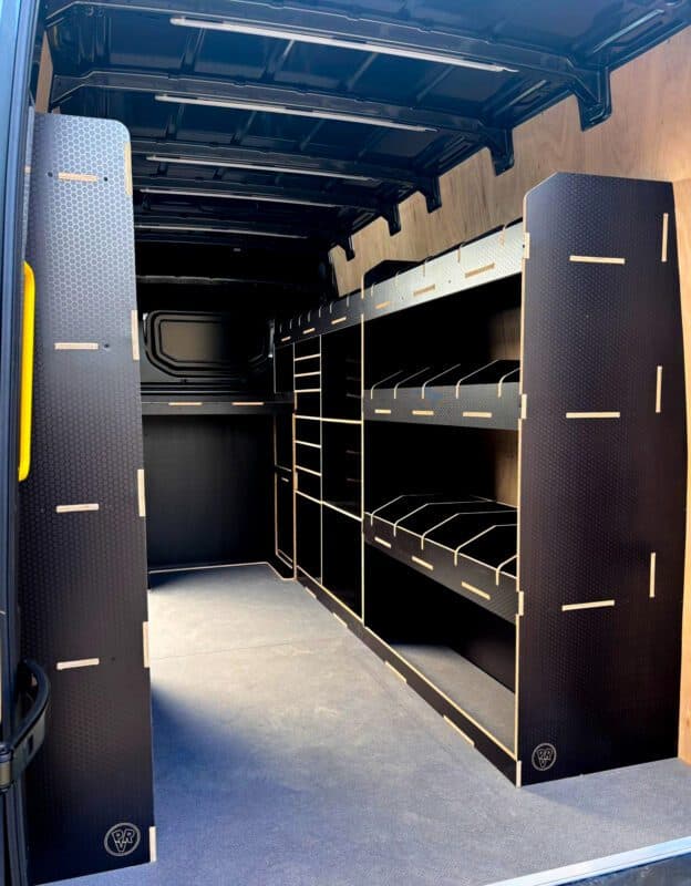 Van Racking with Desk and Tool Storage — image 1