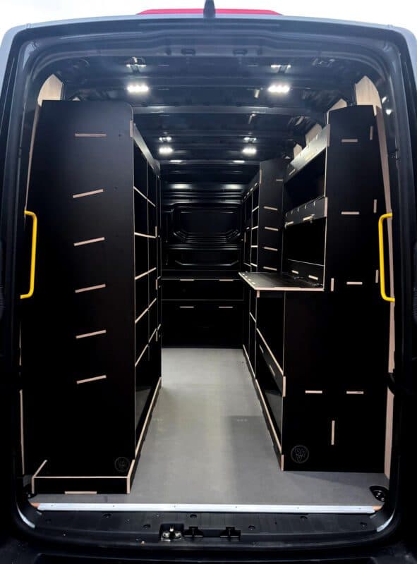 Dual-Side Racking with Workbench and Desk — image 1