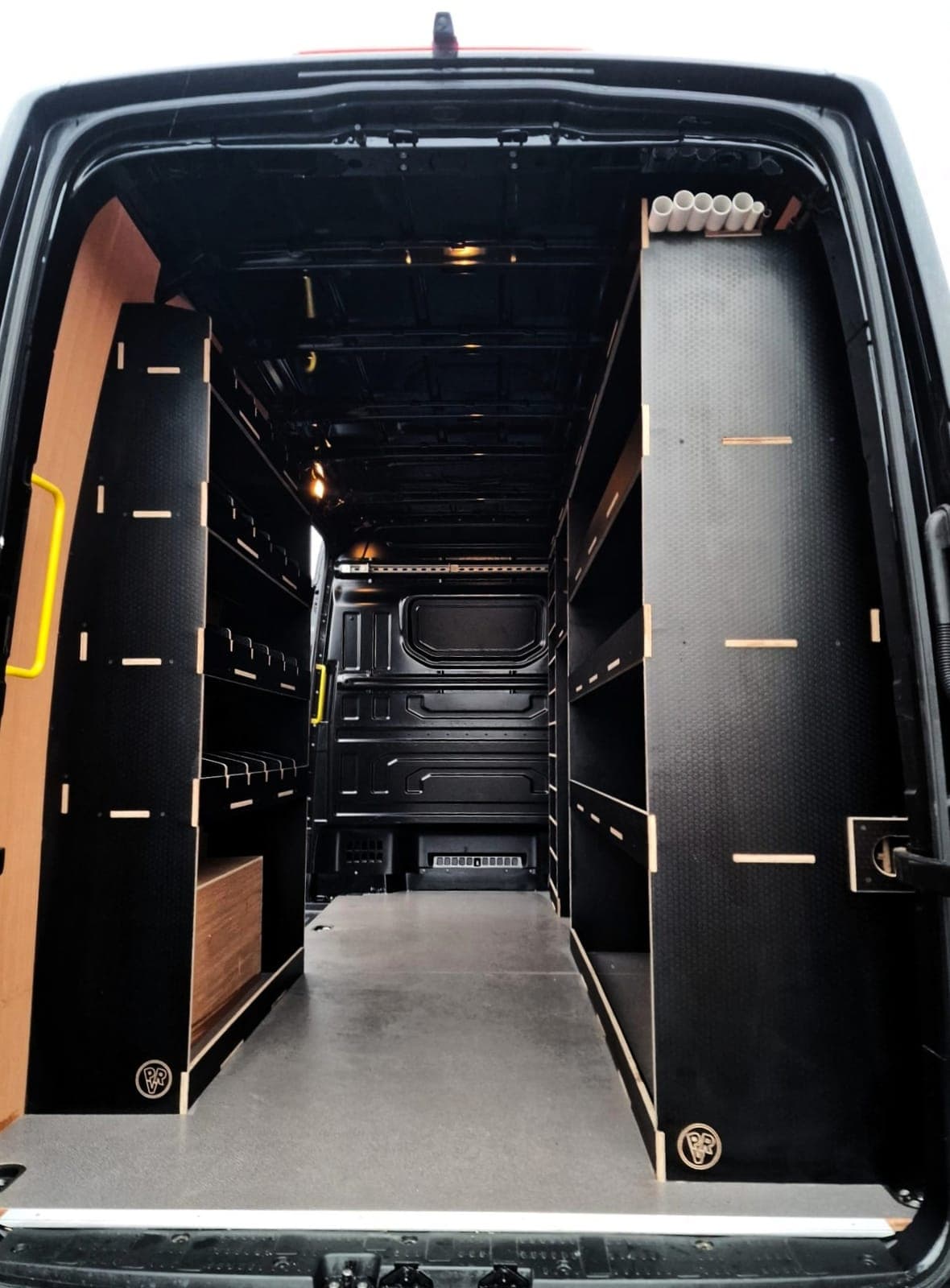 Full Van Racking with Integrated Pipe Storage — image 1