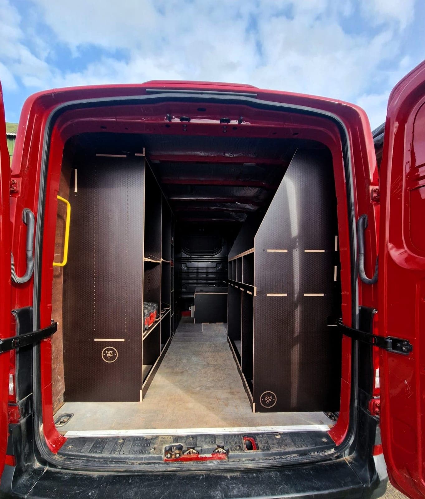 Milwaukee Packout Racking with Desk and Bulkhead Storage — image 1
