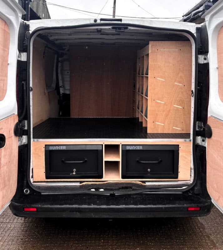 Raised Floor Van Racking with Bunker Vaults — image 1
