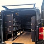Racking System with Integrated Large Pipe Storage by Ply Van Racking Ltd