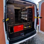 Full Van Racking System with Armorgard Vault Storage by Ply Van Racking Ltd