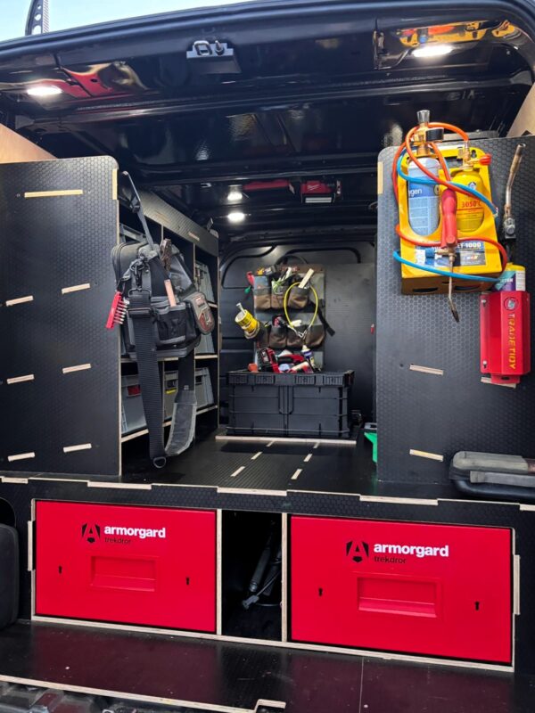 Armorgard False Floor and Euro Box Racking System from Ply Van Racking Ltd