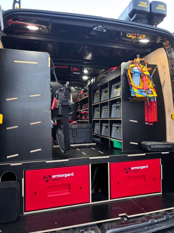 Armorgard False Floor and Euro Box Racking System by Ply Van Racking System